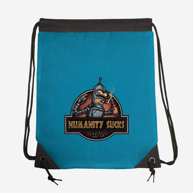 Robot Against Humanity-None-Drawstring-Bag-glitchygorilla