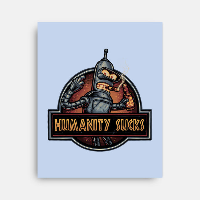 Robot Against Humanity-None-Stretched-Canvas-glitchygorilla