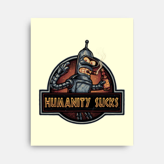 Robot Against Humanity-None-Stretched-Canvas-glitchygorilla