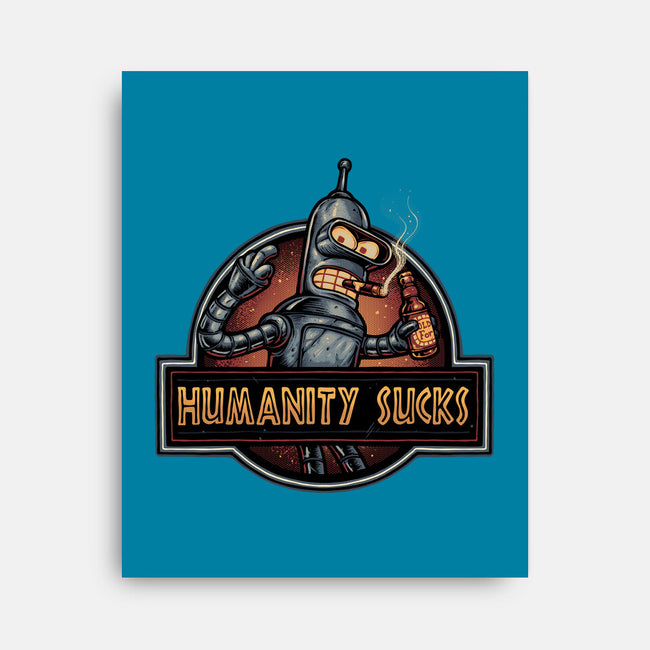 Robot Against Humanity-None-Stretched-Canvas-glitchygorilla