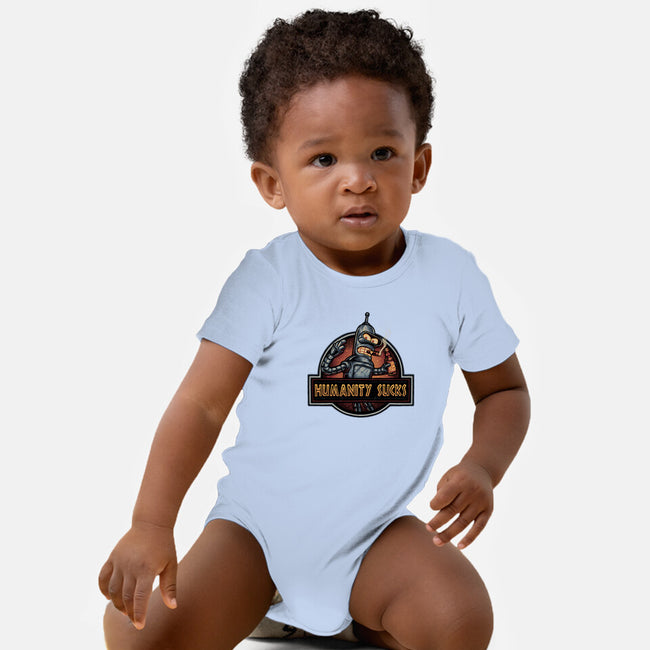 Robot Against Humanity-Baby-Basic-Onesie-glitchygorilla