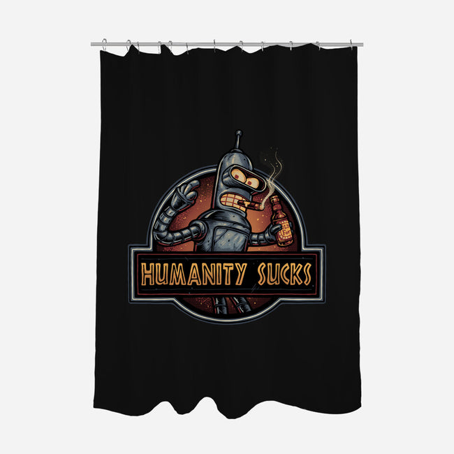 Robot Against Humanity-None-Polyester-Shower Curtain-glitchygorilla