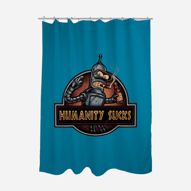 Robot Against Humanity-None-Polyester-Shower Curtain-glitchygorilla