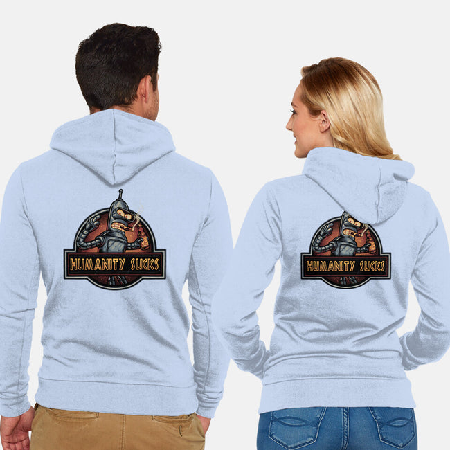 Robot Against Humanity-Unisex-Zip-Up-Sweatshirt-glitchygorilla