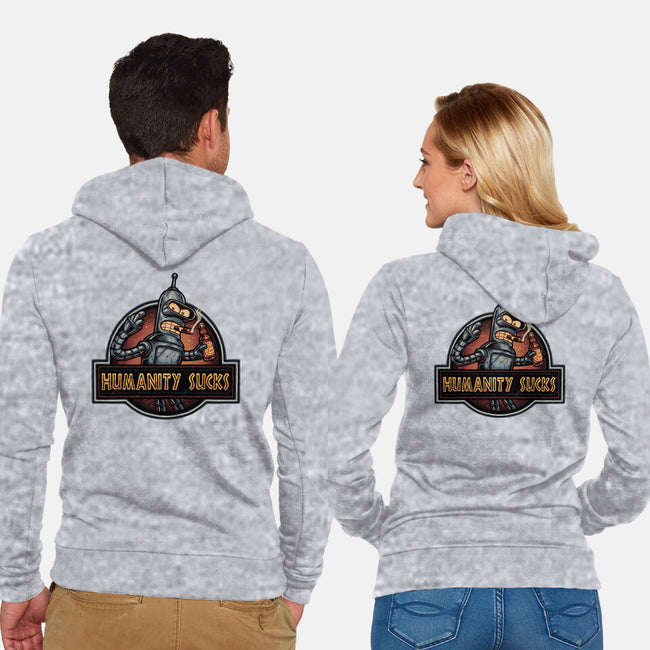 Robot Against Humanity-Unisex-Zip-Up-Sweatshirt-glitchygorilla