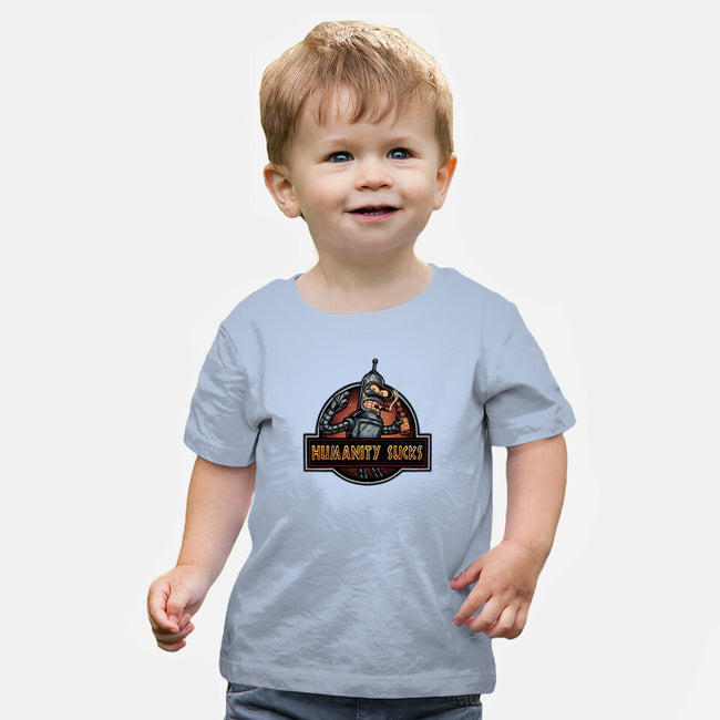 Robot Against Humanity-Baby-Basic-Tee-glitchygorilla