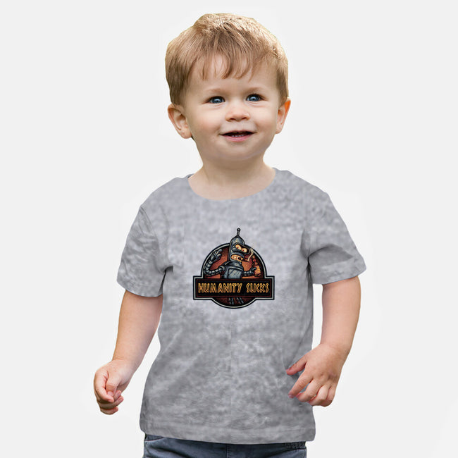 Robot Against Humanity-Baby-Basic-Tee-glitchygorilla