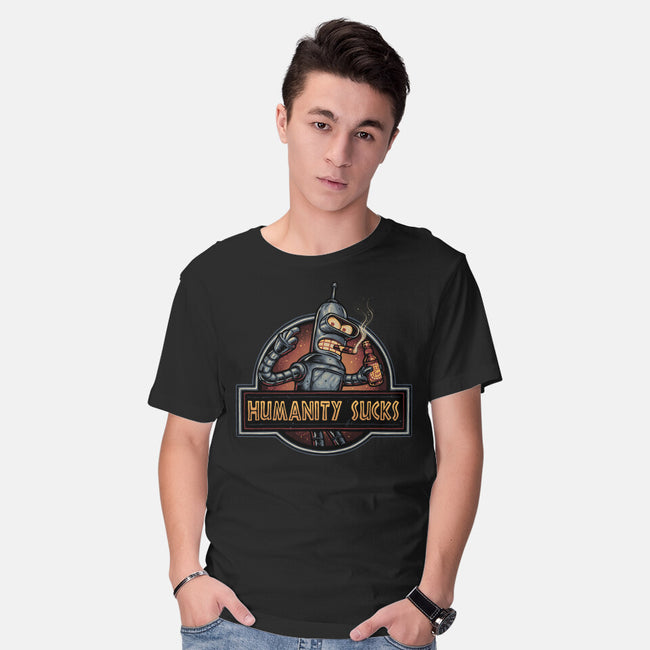 Robot Against Humanity-Mens-Basic-Tee-glitchygorilla