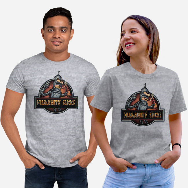 Robot Against Humanity-Unisex-Basic-Tee-glitchygorilla