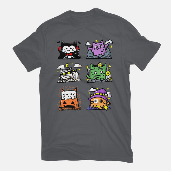 Halloween Cats-Unisex-Basic-Tee-bloomgrace28