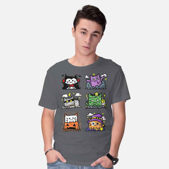Halloween Cats-Mens-Basic-Tee-bloomgrace28