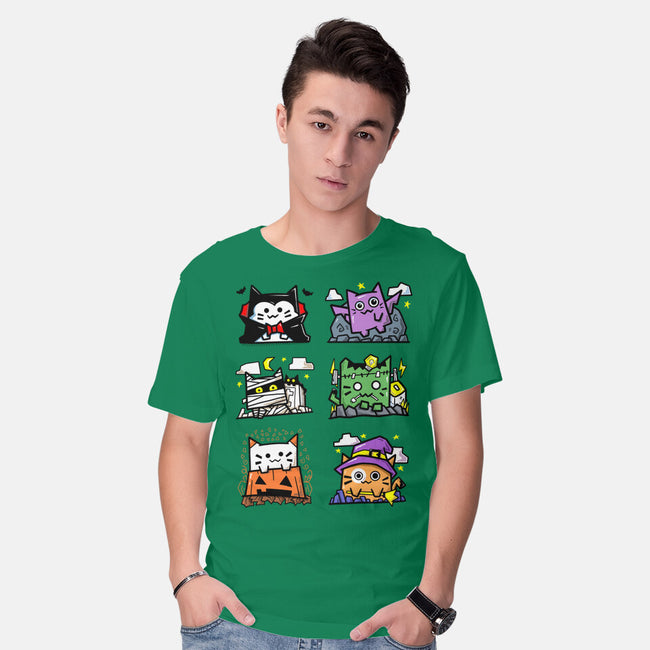 Halloween Cats-Mens-Basic-Tee-bloomgrace28