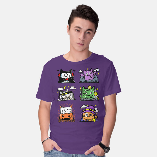 Halloween Cats-Mens-Basic-Tee-bloomgrace28