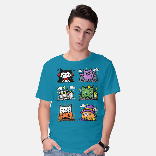 Halloween Cats-Mens-Basic-Tee-bloomgrace28