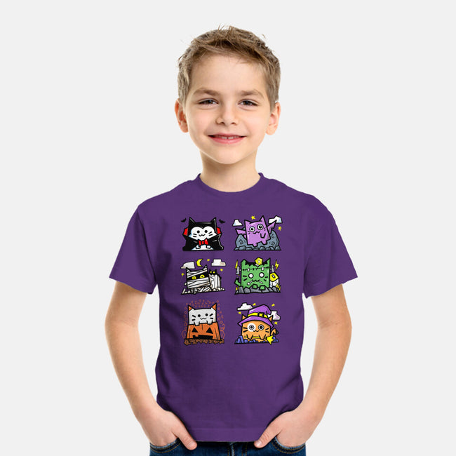 Halloween Cats-Youth-Basic-Tee-bloomgrace28