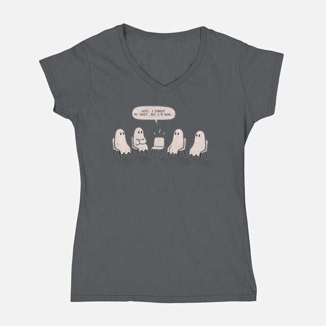 Sheet Happens-Womens-V-Neck-Tee-benyamine12