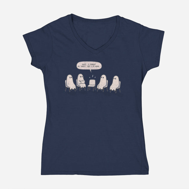 Sheet Happens-Womens-V-Neck-Tee-benyamine12
