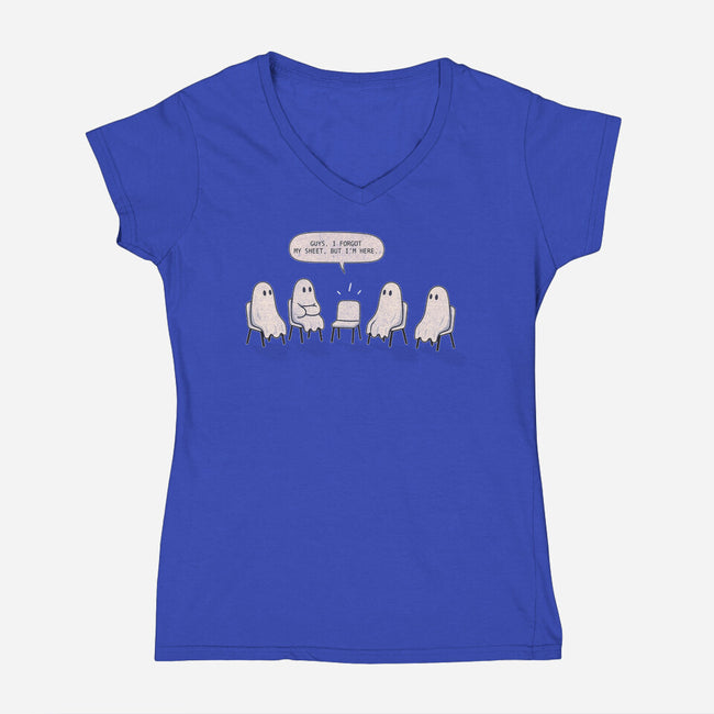 Sheet Happens-Womens-V-Neck-Tee-benyamine12