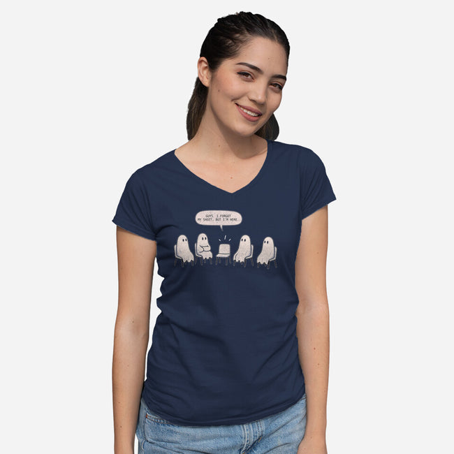 Sheet Happens-Womens-V-Neck-Tee-benyamine12