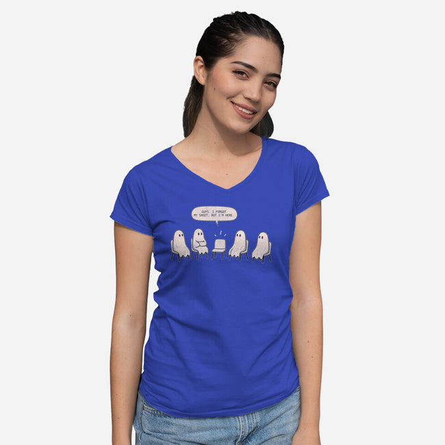 Sheet Happens-Womens-V-Neck-Tee-benyamine12