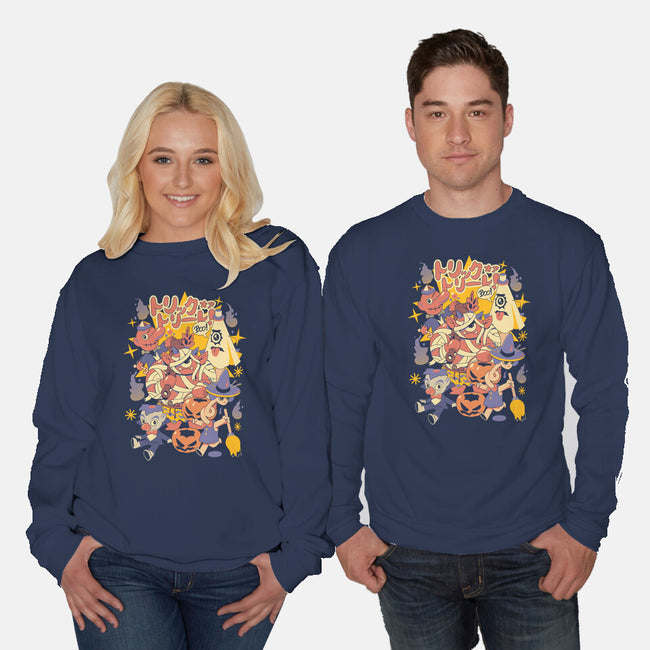 Yokai Costumes-Unisex-Crew Neck-Sweatshirt-ilustrata