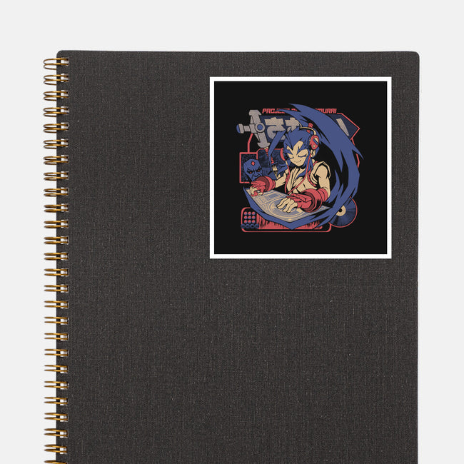 Samurai Beats-None-Glossy-Sticker-ilustrata