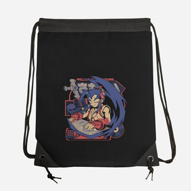 Samurai Beats-None-Drawstring-Bag-ilustrata