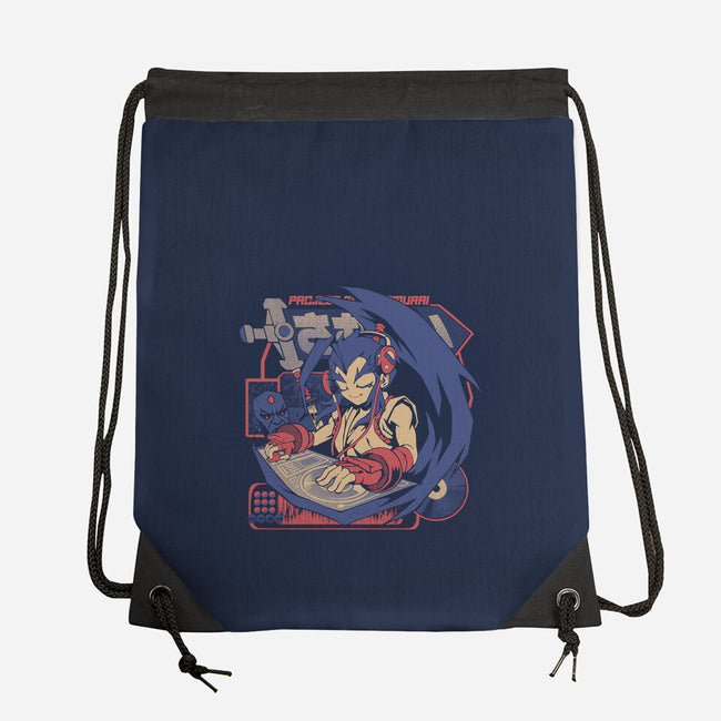Samurai Beats-None-Drawstring-Bag-ilustrata