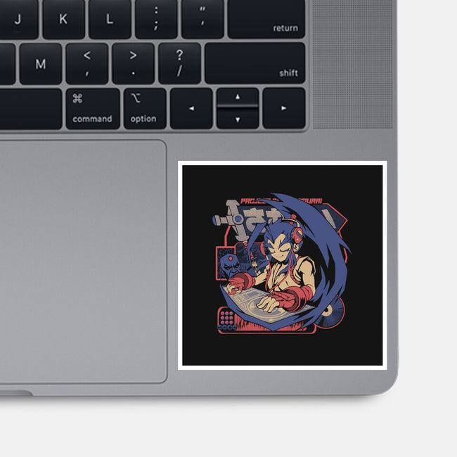 Samurai Beats-None-Glossy-Sticker-ilustrata