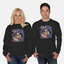 Samurai Beats-Unisex-Crew Neck-Sweatshirt-ilustrata
