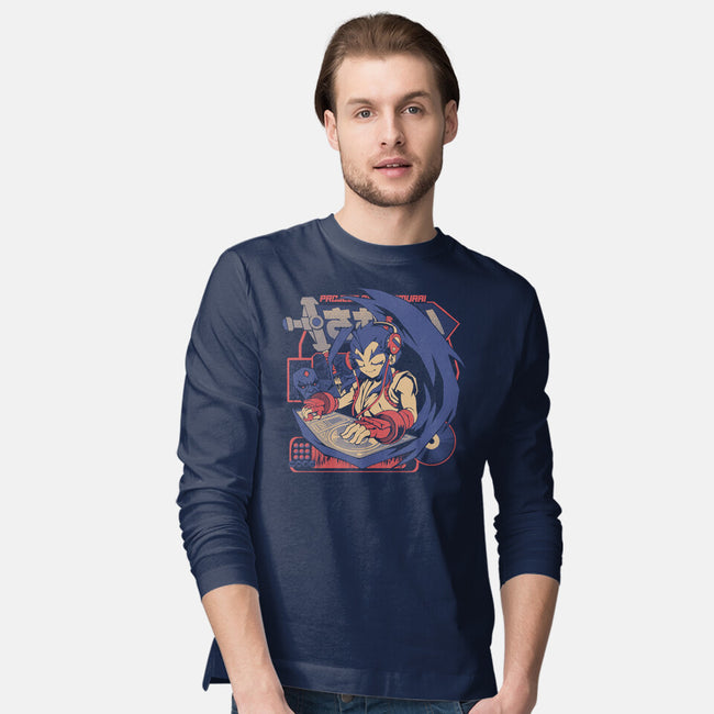 Samurai Beats-Mens-Long Sleeved-Tee-ilustrata