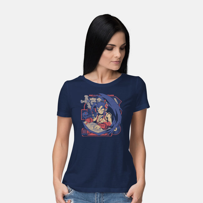 Samurai Beats-Womens-Basic-Tee-ilustrata