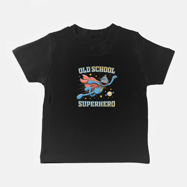 Old School Superhero-Baby-Basic-Tee-NMdesign