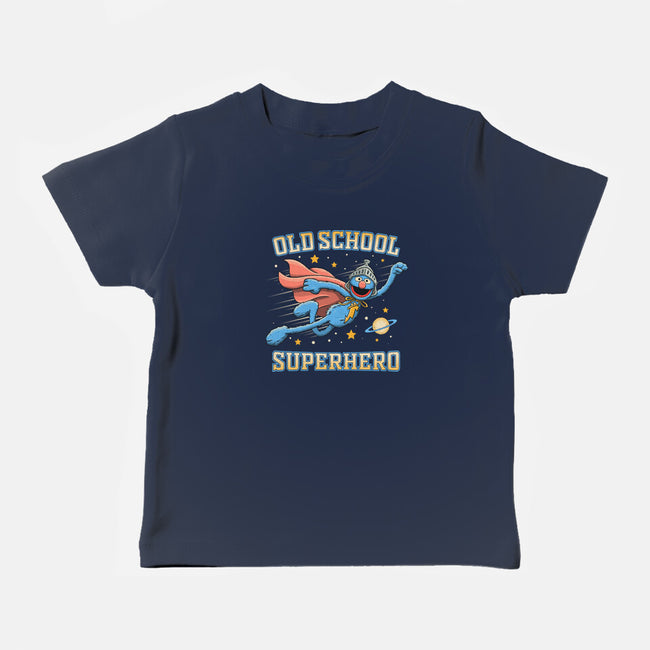Old School Superhero-Baby-Basic-Tee-NMdesign