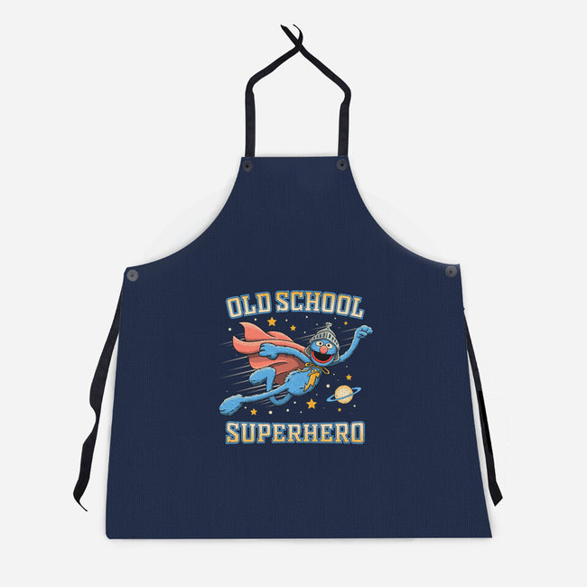 Old School Superhero-Unisex-Kitchen-Apron-NMdesign