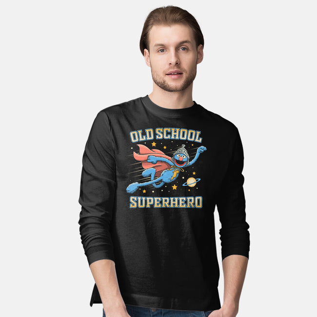 Old School Superhero-Mens-Long Sleeved-Tee-NMdesign