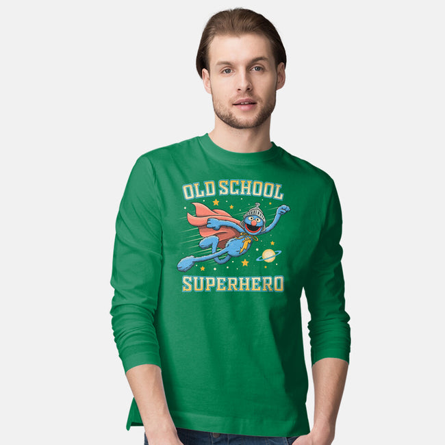 Old School Superhero-Mens-Long Sleeved-Tee-NMdesign