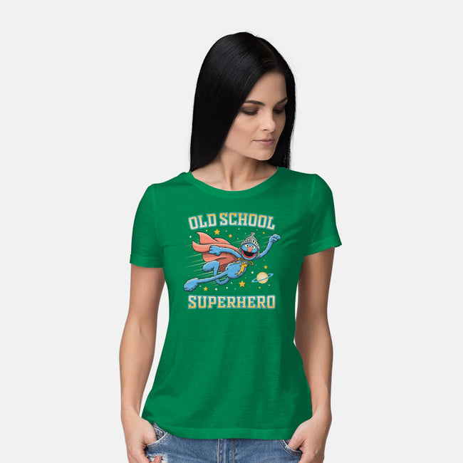 Old School Superhero-Womens-Basic-Tee-NMdesign