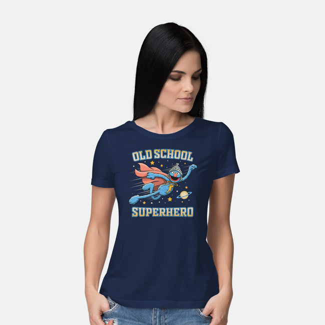 Old School Superhero-Womens-Basic-Tee-NMdesign