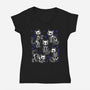Spooky Paws-Womens-V-Neck-Tee-Eoli Studio