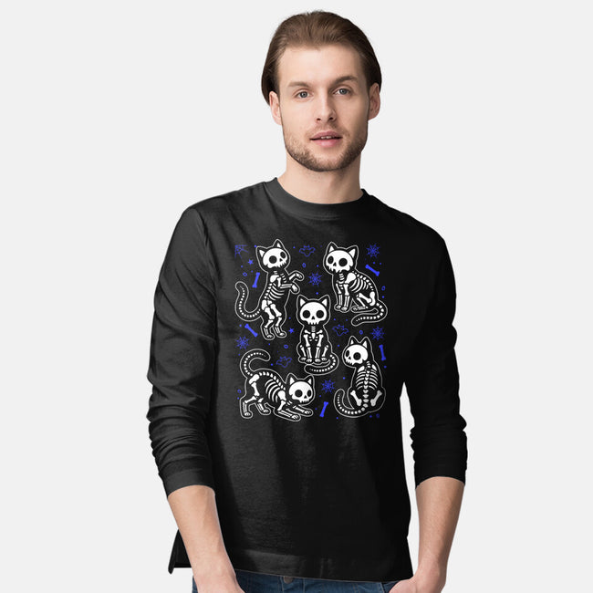 Spooky Paws-Mens-Long Sleeved-Tee-Eoli Studio