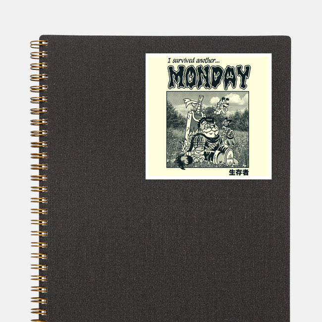 I Survived Monday-None-Glossy-Sticker-Henrique Torres