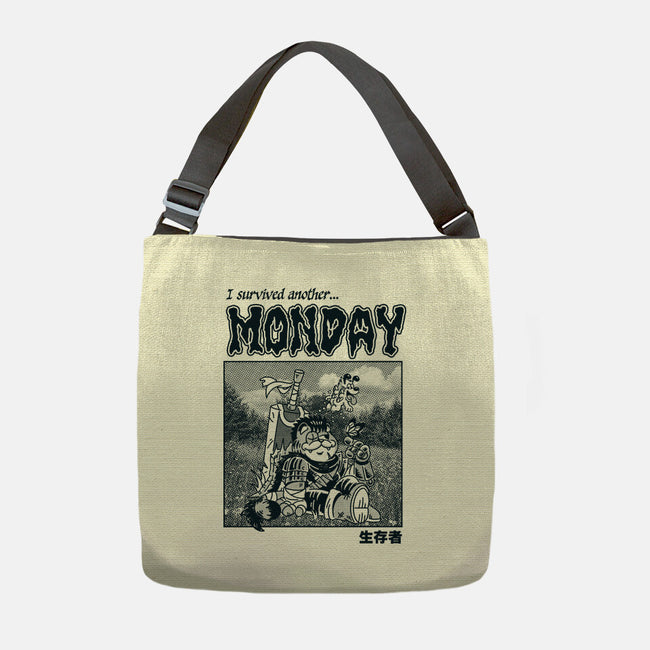 I Survived Monday-None-Adjustable Tote-Bag-Henrique Torres