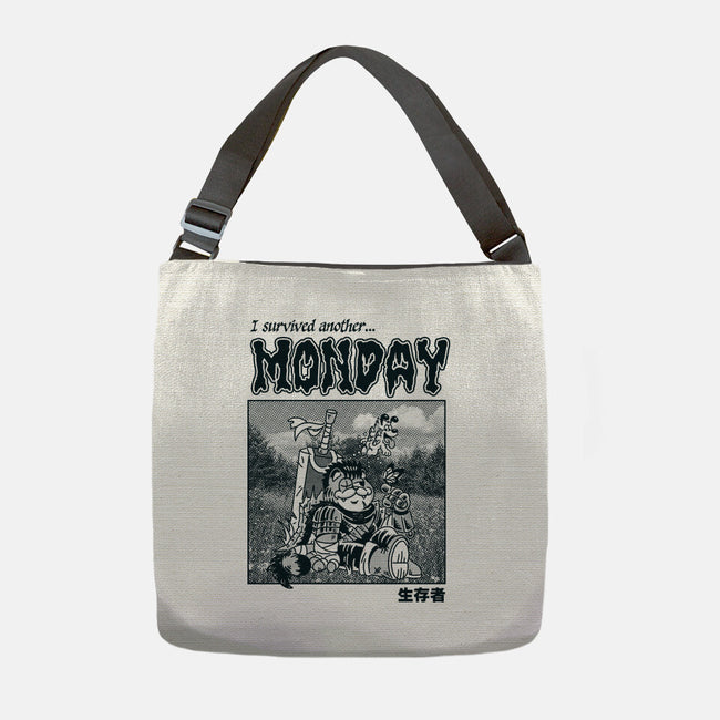 I Survived Monday-None-Adjustable Tote-Bag-Henrique Torres