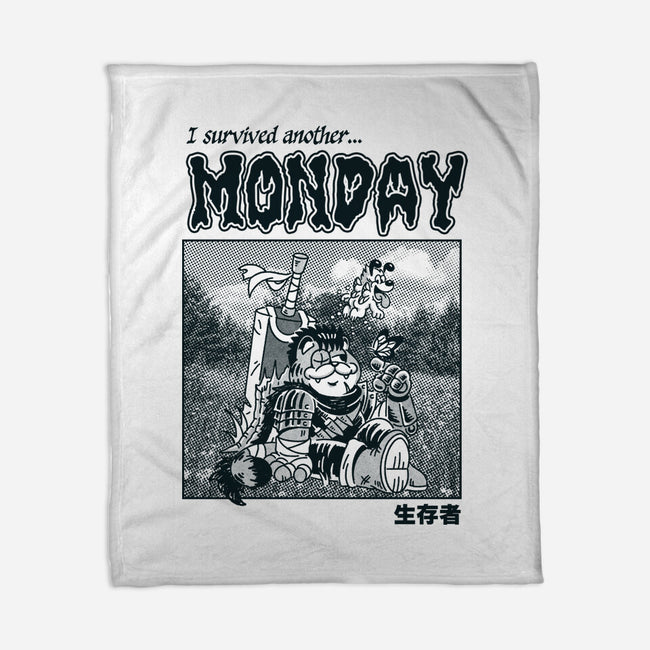 I Survived Monday-None-Fleece-Blanket-Henrique Torres