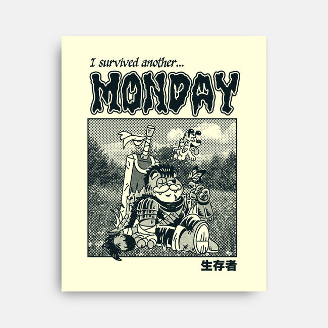 I Survived Monday-None-Stretched-Canvas-Henrique Torres