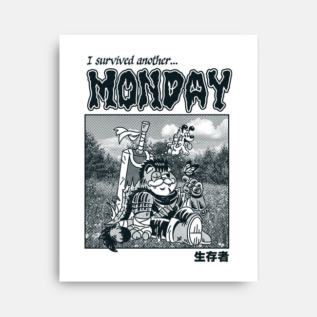 I Survived Monday-None-Stretched-Canvas-Henrique Torres