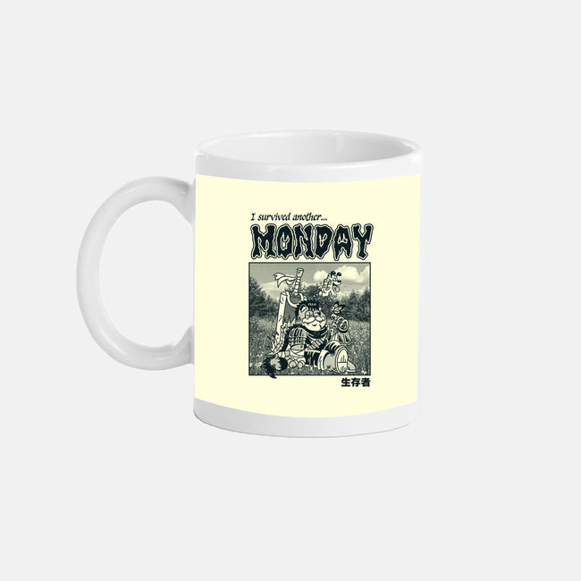 I Survived Monday-None-Mug-Drinkware-Henrique Torres