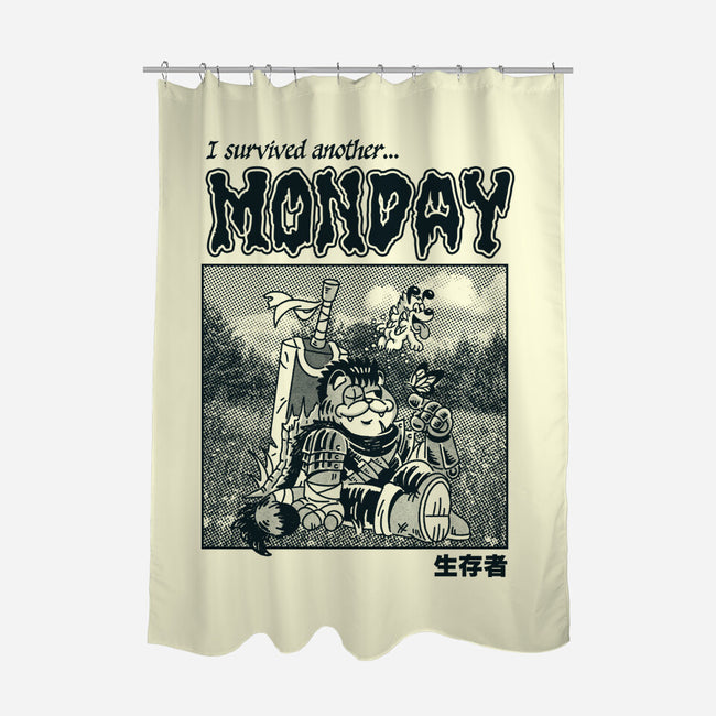 I Survived Monday-None-Polyester-Shower Curtain-Henrique Torres