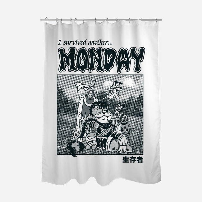 I Survived Monday-None-Polyester-Shower Curtain-Henrique Torres